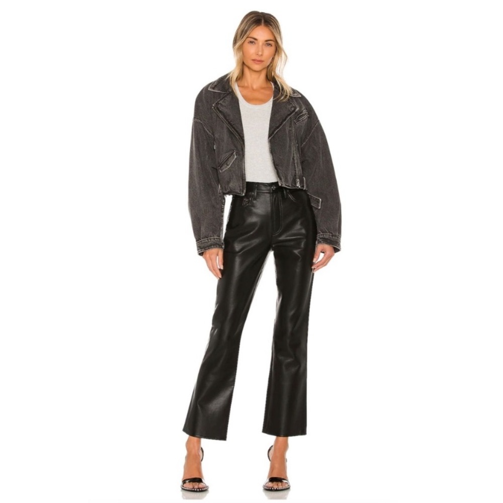 AGOLDE Recycled Leather Fitted 90's in Detox Size 29
